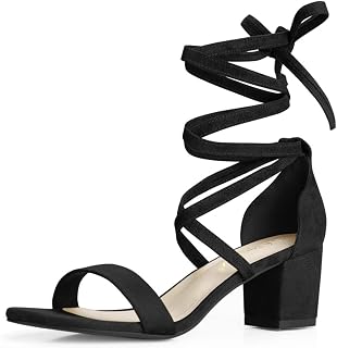 Allegra K Women's Chunky Heel Sandals