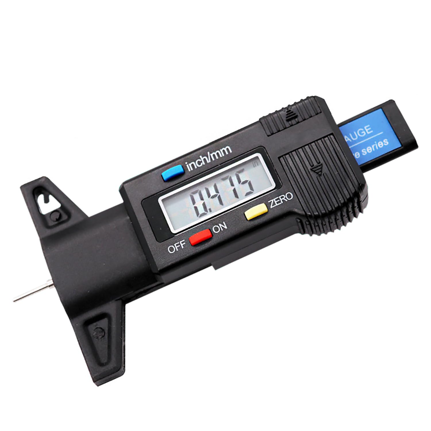 EUZUXU Digital Tire Tread Depth Meter, 0-25.4mm / 1Inch Tyre Guage-black | with 