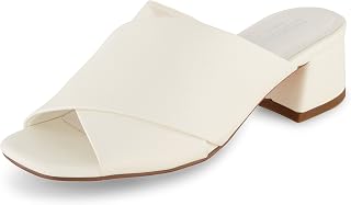 CUSHIONAIRE Wide Heel Sandal with Garland Cross Band + Memory Foam Wide Widths Available