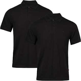 DANISH ENDURANCE Men's Short Sleeve Polo Shirt, Organic Cotton, 1 and 2 Pack