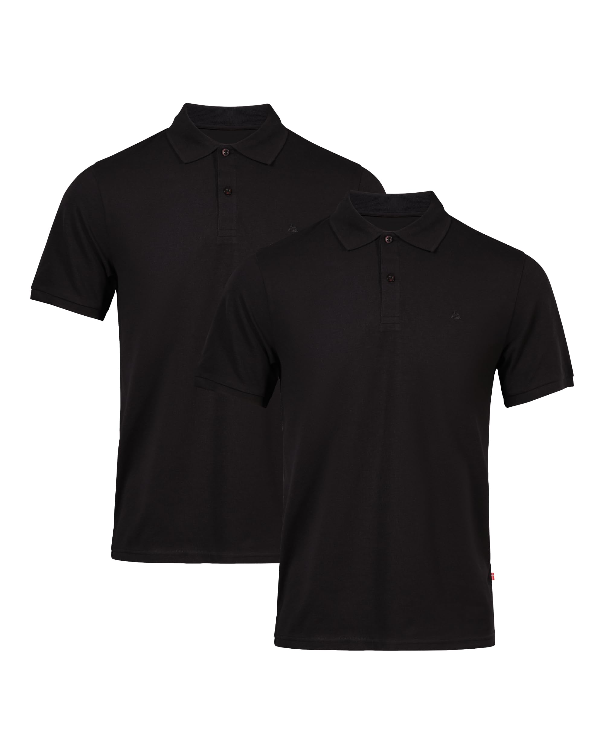 DANISH ENDURANCE Men's Short Sleeve Polo Shirt, Organic Cotton, 1 and 2 Pack
