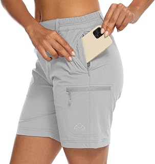donhobo Women's Walking Hiking Shorts,Ladies Summer Cargo Shorts