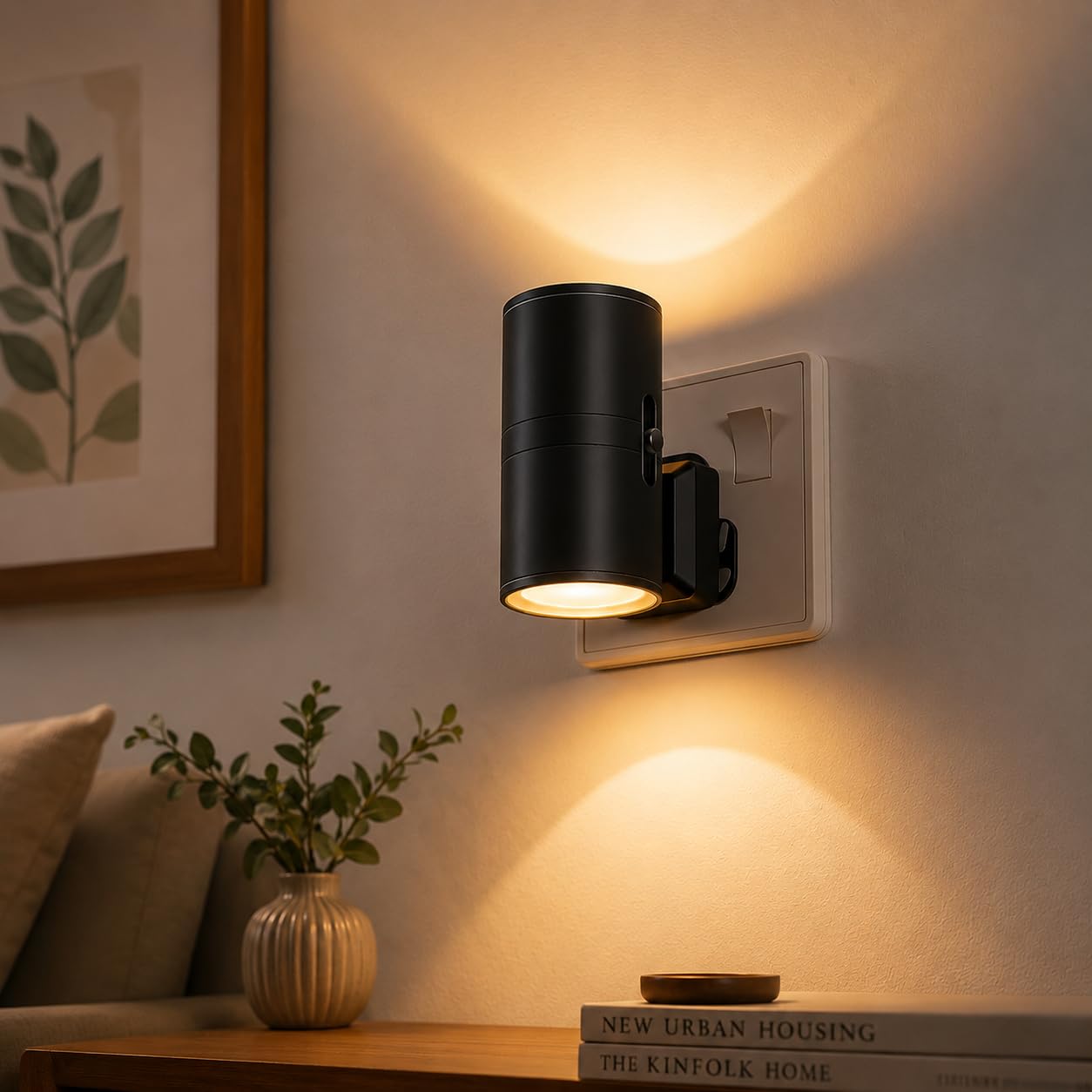 LOHAS-LED Plug in Night Light,Dimmable Nightlight 100LM,Dusk to Dawn Sensor | Wa