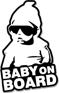Decal World Baby On Board Sign Vinyl Car Sticker | Single or 2 Pack | Easy To Apply And Remove | Weatherproof | Funny Cool Novelty (1)