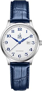 SHENGKE SK Orologi da donna Classic Business con cinturino in acciaio inossidabile ed elegante orologio da donna con calendario in vera pelle