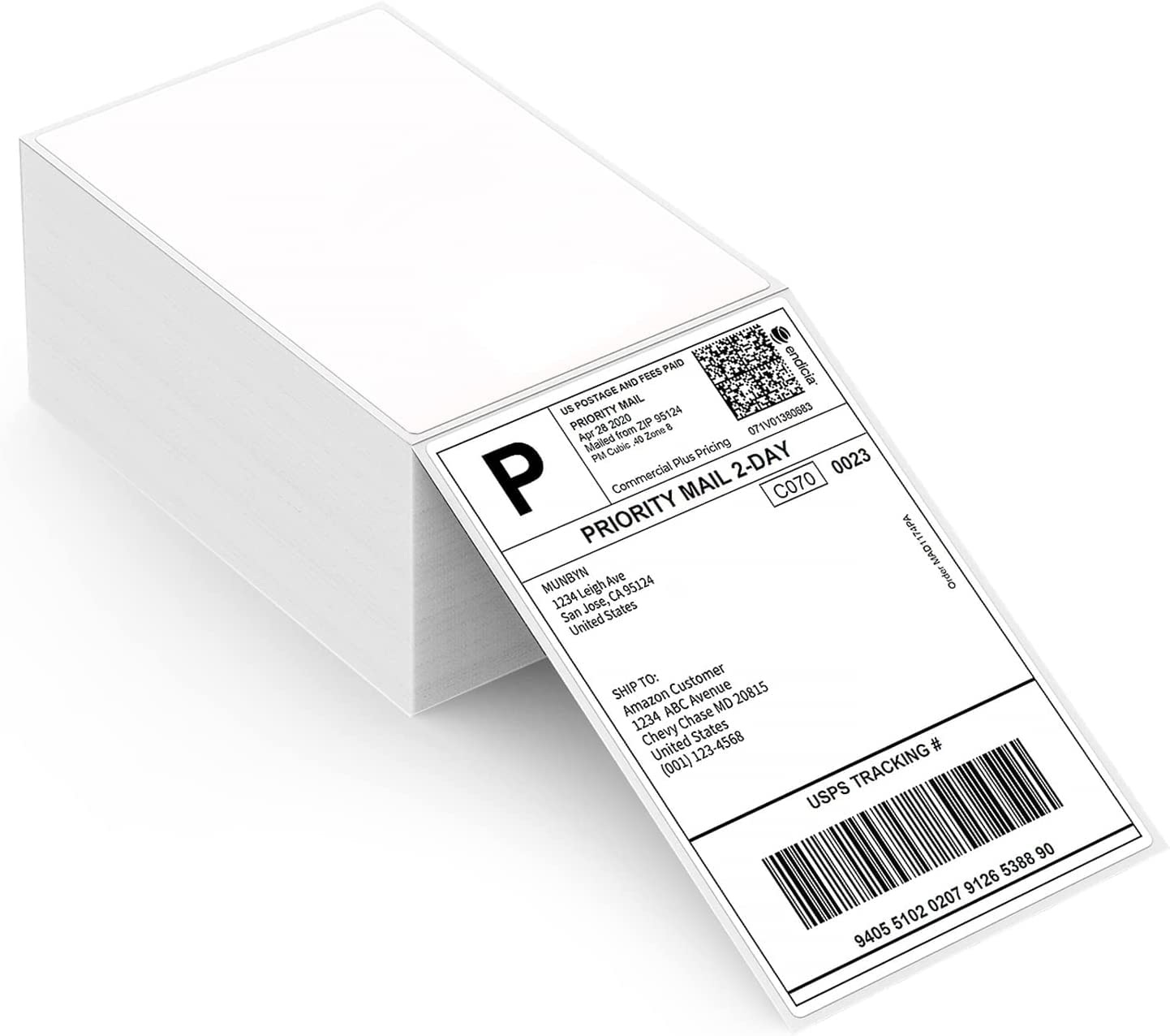 MUNBYN 4x6 Direct Thermal Shipping Labels (500 Pack)-Commercial Grade | 4"x6" Fa