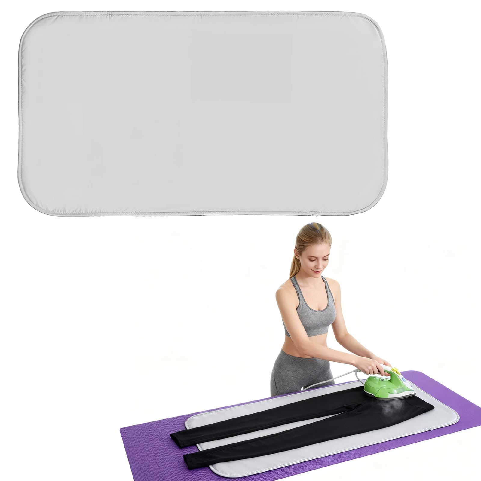 Portable Ironing Mat, Double-Sided Thickened Ironing Mat Blanket, 18.9x33.5 Inch