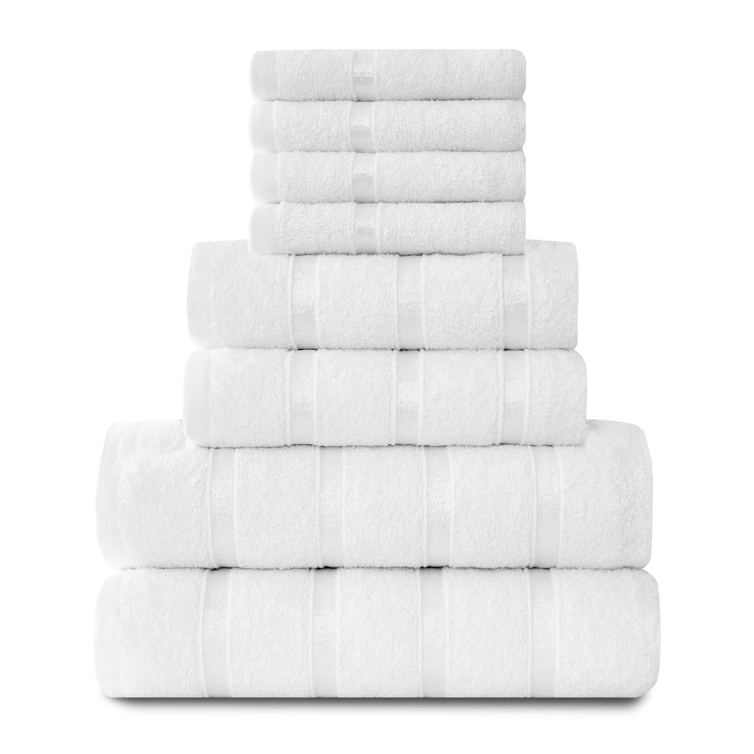 GC GAVENO CAVAILIA 8 Pack Super Soft Egyptian Cotton Towels - Quick Dry - Highly