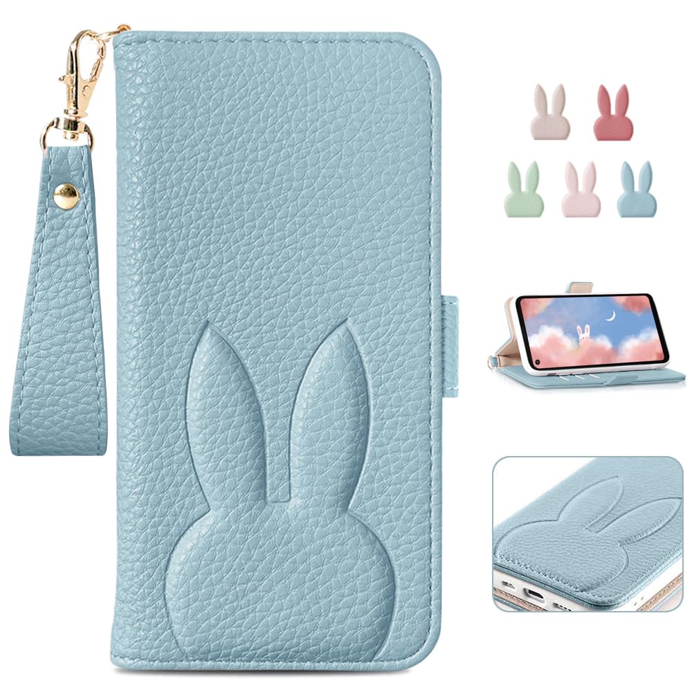 Kahper For OPPO Reno 5A Case, Book-Style Fashionable Women's Cute Magnetic Card 