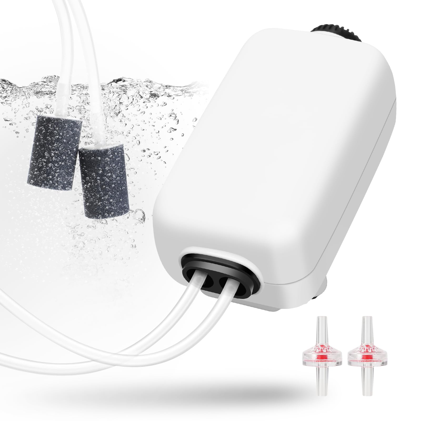 AQUANEAT Aquarium Air Pump for 20-210 Gallon Tank, Fish Air Bubbler, Hydroponic 