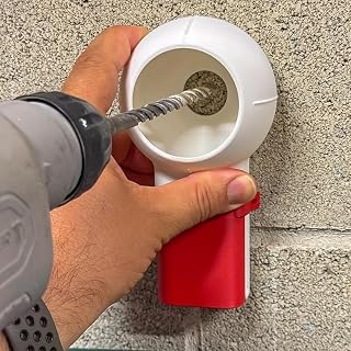 Rotary Nozzle Drill Dust Collection Box, Rotating Tilt Structure, Compact Durable Plastic, Ideal for Home & DIY Use