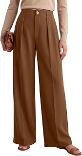 ANRABESS Women's High Waisted Wide Leg Dress Work Pants