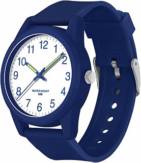 SOCICO Kids Analog Watches 50M Waterproof Easy Read for 3-12 Birthday Gift | Durable resin case, soft silicone strap, quartz movement and luminous hands ensure comfortable safe wear for young explorers