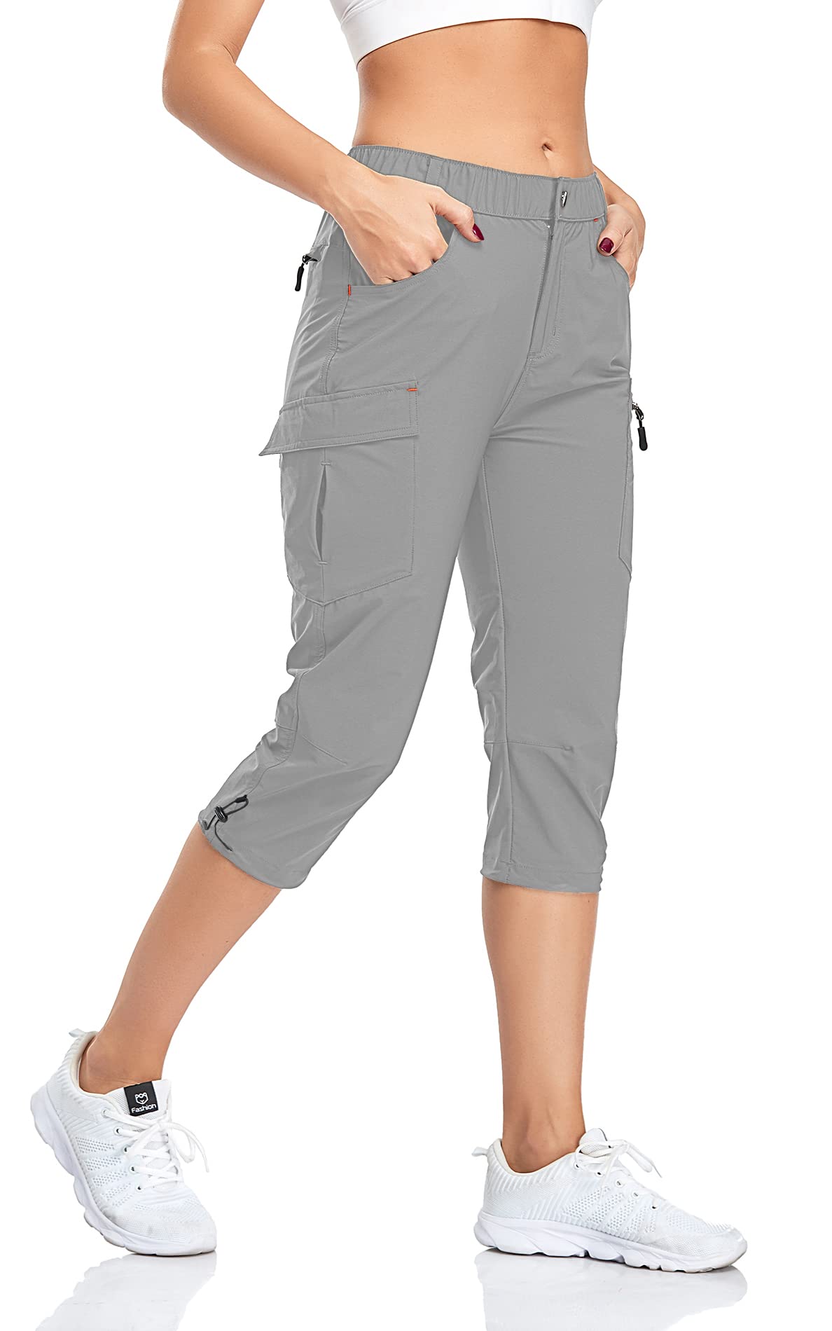 GymBrave Pantalon de Randonnée pour Femmes Léger Séchage Rapide Été Cargo Imperm