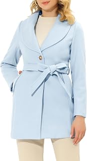 Allegra K Coat Pea Coat Women
