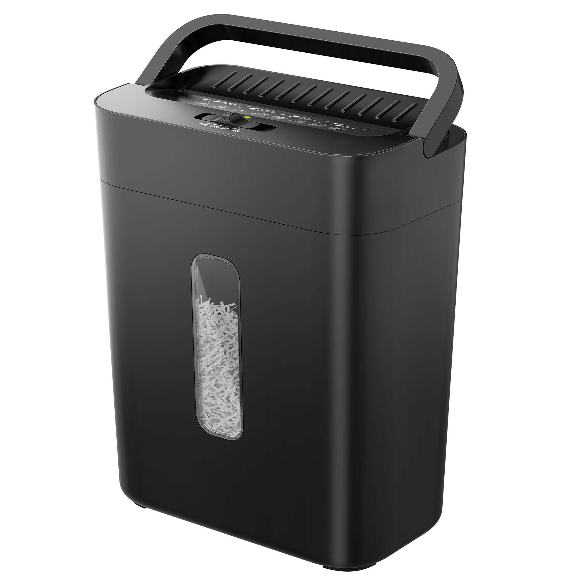 6-Sheet Shredder for Home Office, 3.43 Gallon Cross Cut Shredder, P-4 High Secur