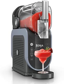 Ninja FS301 Professional Maker with RapidChill Technology, 88 oz Drink & Slushie Machine, 5 Preset Programs, Frozen Margaritas, Frappés, and More, Premium Accents, Black (Renewed)