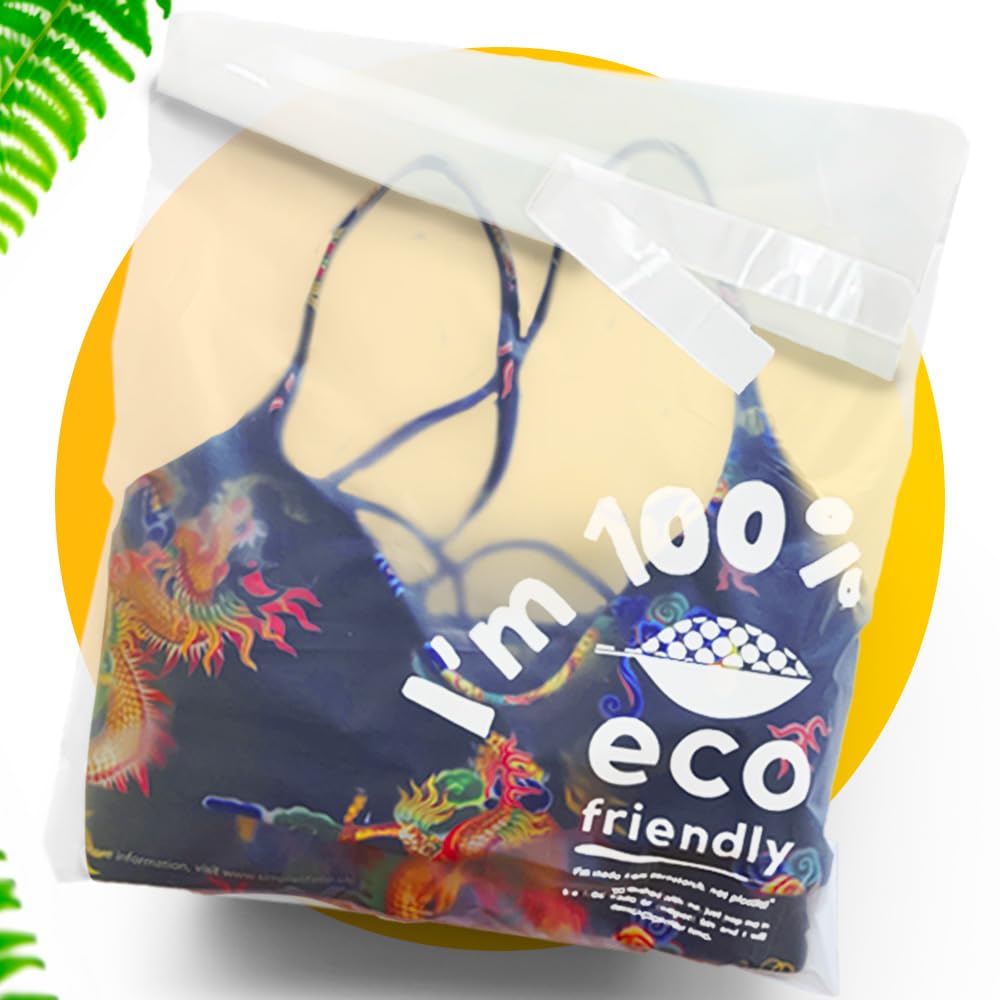 12 x 14” Compostable Poly Bags for Clothes | Eco Friendly Translucent Packaging 