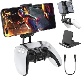 OIVO PS5 Controller Phone Mount Clip, Mobile Gaming Clip Cell Phone Stand Holder Replacement for PlayStation 5 Dualsense Controller Remote Play
