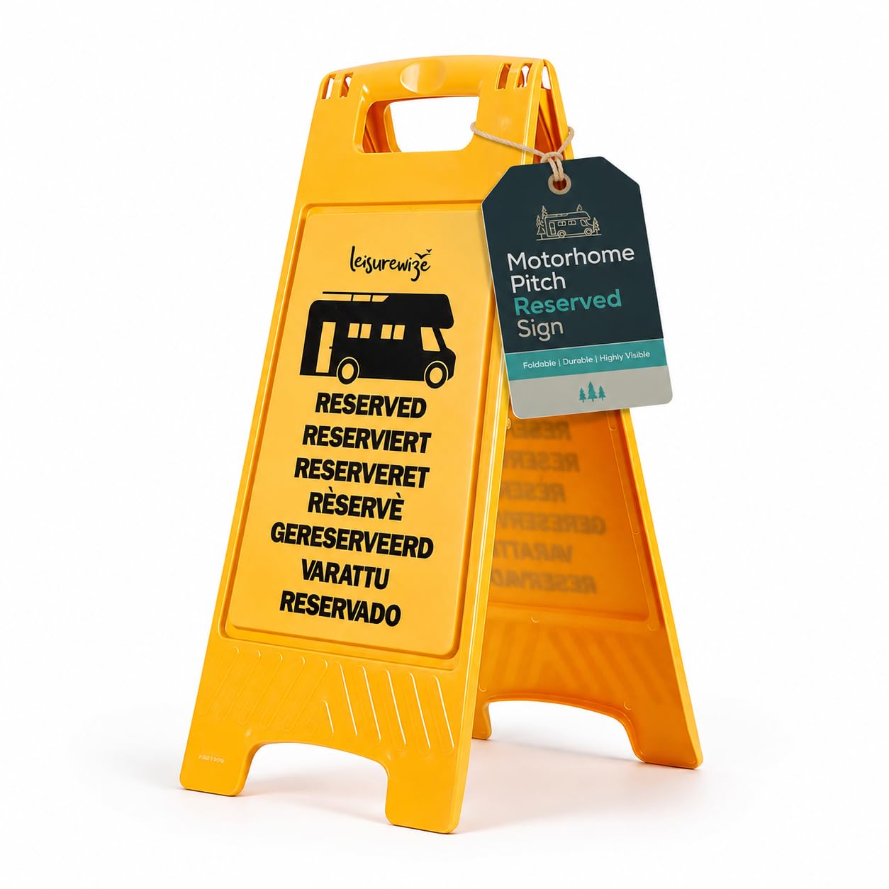 Leisurewize Motorhome Pitch Reserved Sign | Foldable Campervan & Caravan Pitch M