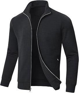 Huayuzh Mens Lightweight Jacket Casual Outdoor Windbreaker Stand Collar Jacket Sport Hiking Running with Zip Pockets