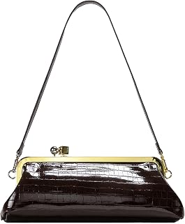 Kisslock Purse Shoulder Bag for Women Elegant Kiss Lock Handbag Evening Clutch Purses Spherical Metal Block Clip Bags