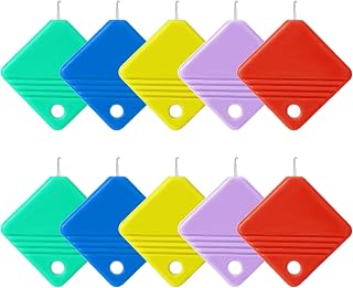 10 infila-aghi automatici per macchina da cucire, quadrati, in plastica, per filo da ricamo, cucito a mano, punto croce, adatto a tutte le dimensioni degli aghi