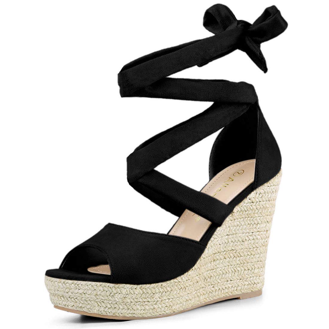 Allegra K Women's Lace Up Wedge Sandals And Sandals