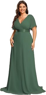 Ever-Pretty Short Sleeves Double V-Neck Evening Dress 09890