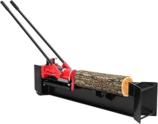 LEISULIF 12 Ton Hydraulic Log Splitter Wood Cutter - Log Splitters for Firewood with Horizontal Full Steel Beam & Built-in Wheels, Manual Log Splitter for Backyards, Farms, and Homesteads