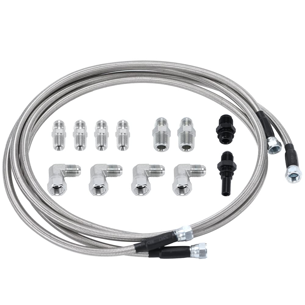 6AN 70" Transmission Fluid Oil Cooler Hose Line kit for GM Chevy Transmissi