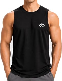 Men's Workout Tank Tops Quick Dry Gym Muscle Tees Fitness Running Vest Bodybuilding Sleeveless T Shirts