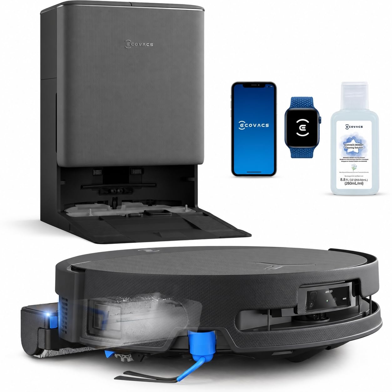 ECOVACS DEEBOT T90 PRO Omni Robot Vacuum and Mop, 30000Pa Blast Suction | TruEdg
