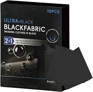 Ultra-Black Clothing Blackening Sheets Blackfabric Washing Clothes | Washing Machine Renewal For Cotton Linen Wool Silk Synthetic, Restore Faded Garments (10pcs)
