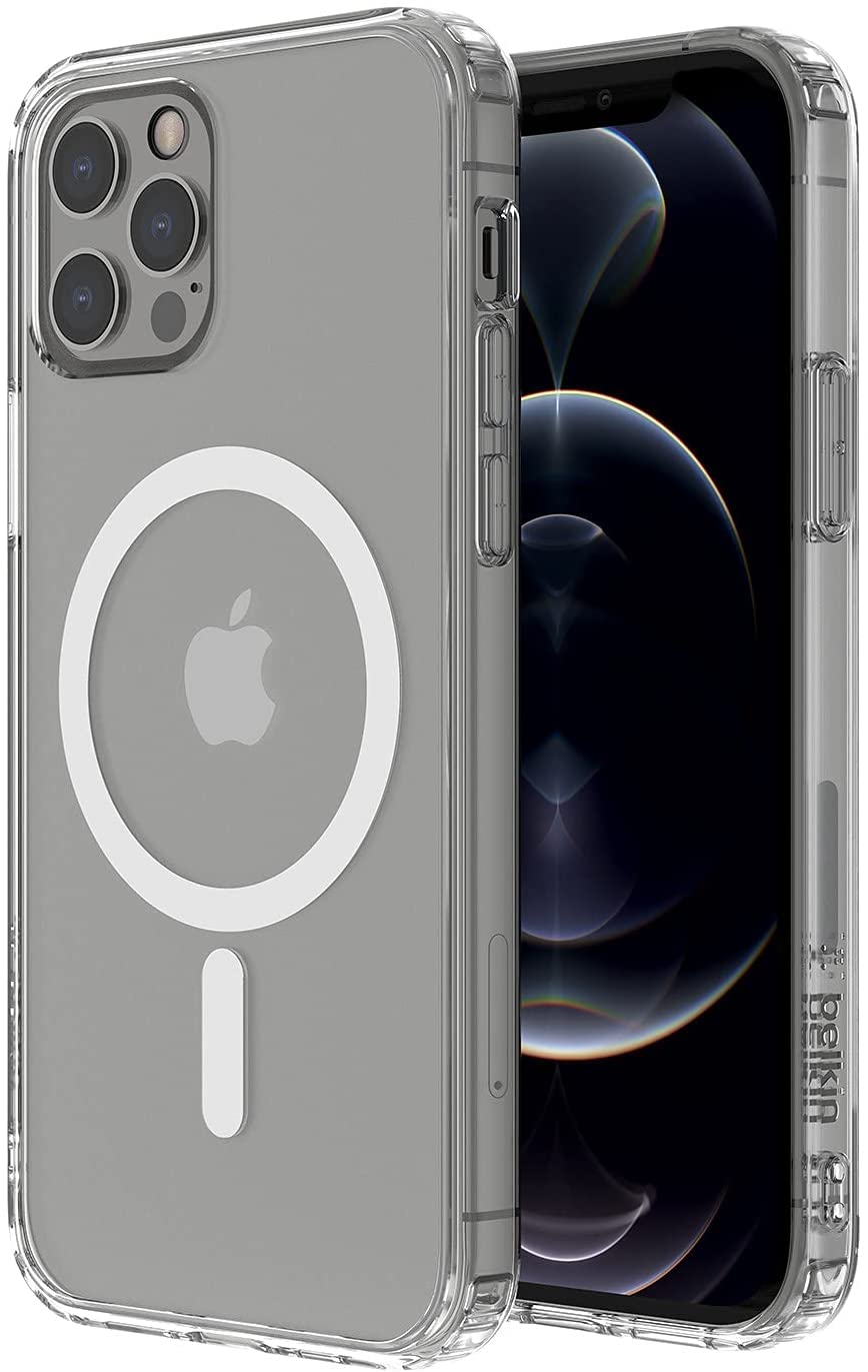 Belkin MSA002btCL-A Clear Case for iPhone 12/12 Pro, Compatible with MagSafe, An