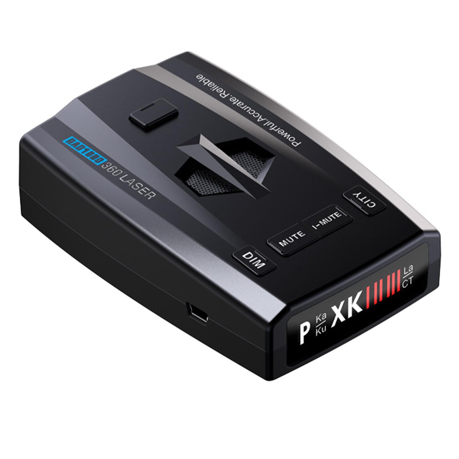 Laser/Radar Detector for Cars with Suction Cup Mount, 360° Detection | X/K/Ka/KU