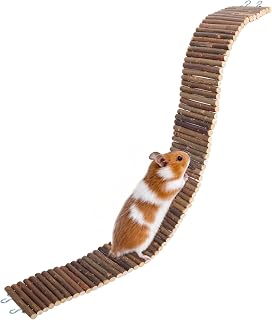Gvhntk Hamster Wooden Suspension Bridge Rat Climbing Bendable Wooden Ladder Small Animals Arch Bridge Toys for Hamsters Mouse Rat Chipmunk Pig Gerbils Mice and Other Small Rodents Animals