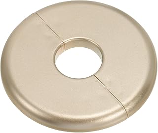 PATIKIL Wall Split Flange, 23.5 mm Hole Cover with Self-Adhesive Plate ABS Round Cover Tubes Radiator Cover for Decoration Tap Water Pipe Bathroom Kitchen, Gold