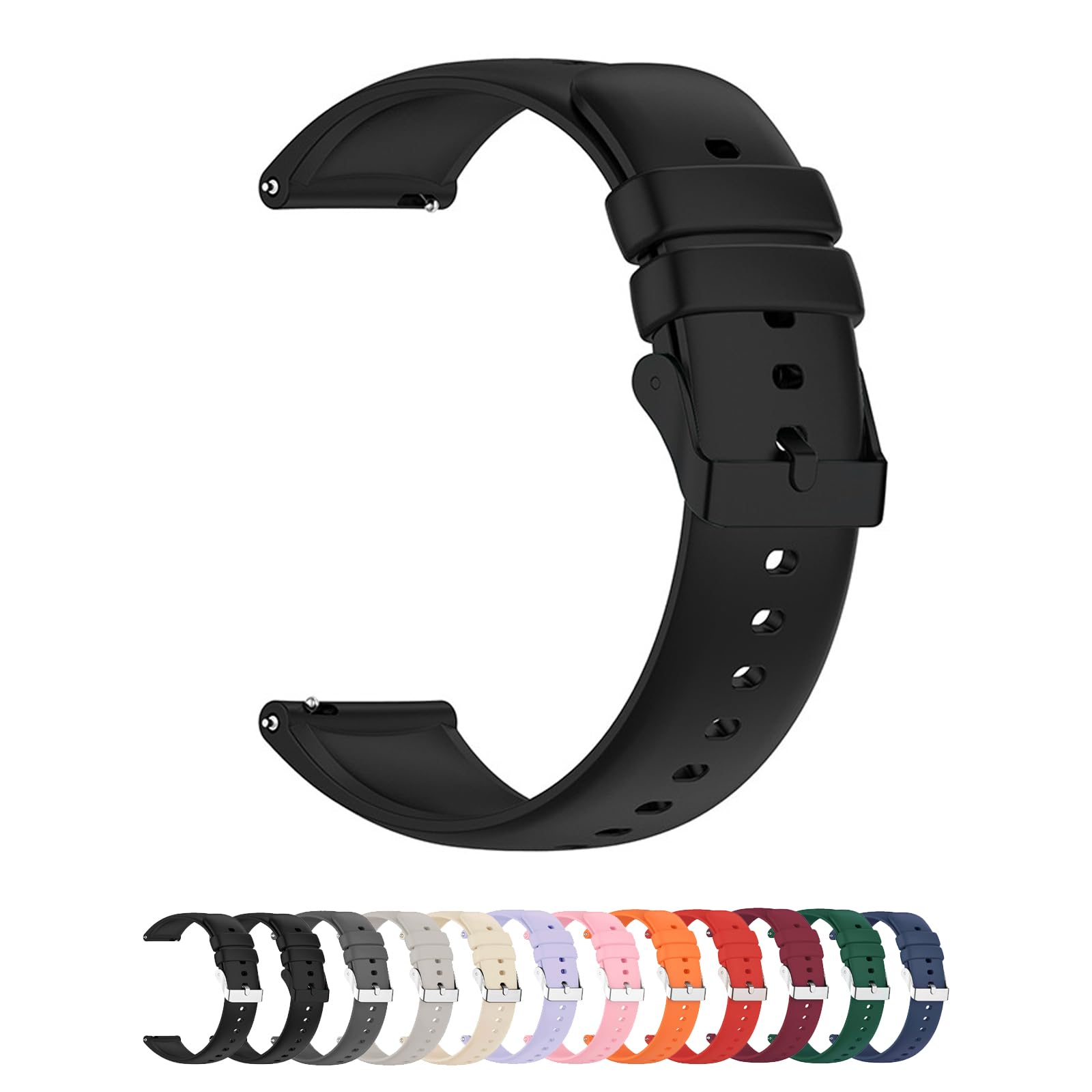 Foyscr Silicone Strap,Quick Buckle Waterproof Soft Strap,Watch strap | Men's and