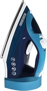 BLACK+DECKER Steam Iron for Clothes with Retractable Cord | Retractable-cord steam iron with anti-drip, vertical steam, auto clean and spray mist for easy ironing.