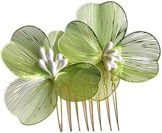 Bridal Bridesmaid Flower Korean Style Retro Hair Clip Wedding Hair Jewelry (Green)