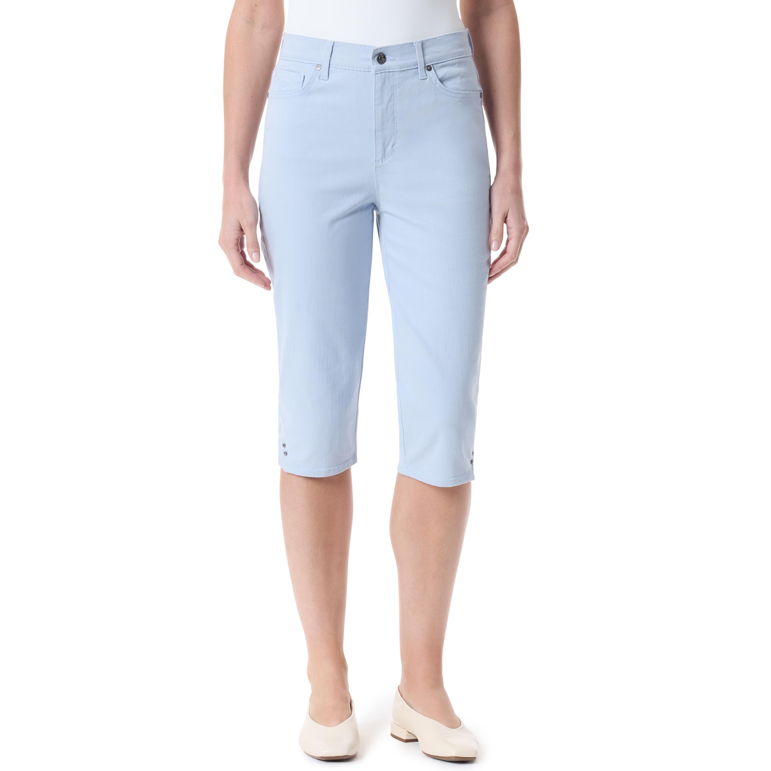 Gloria Vanderbilt - Amanda High Rise Skimmer Short Petite, Pantaloncini Donna