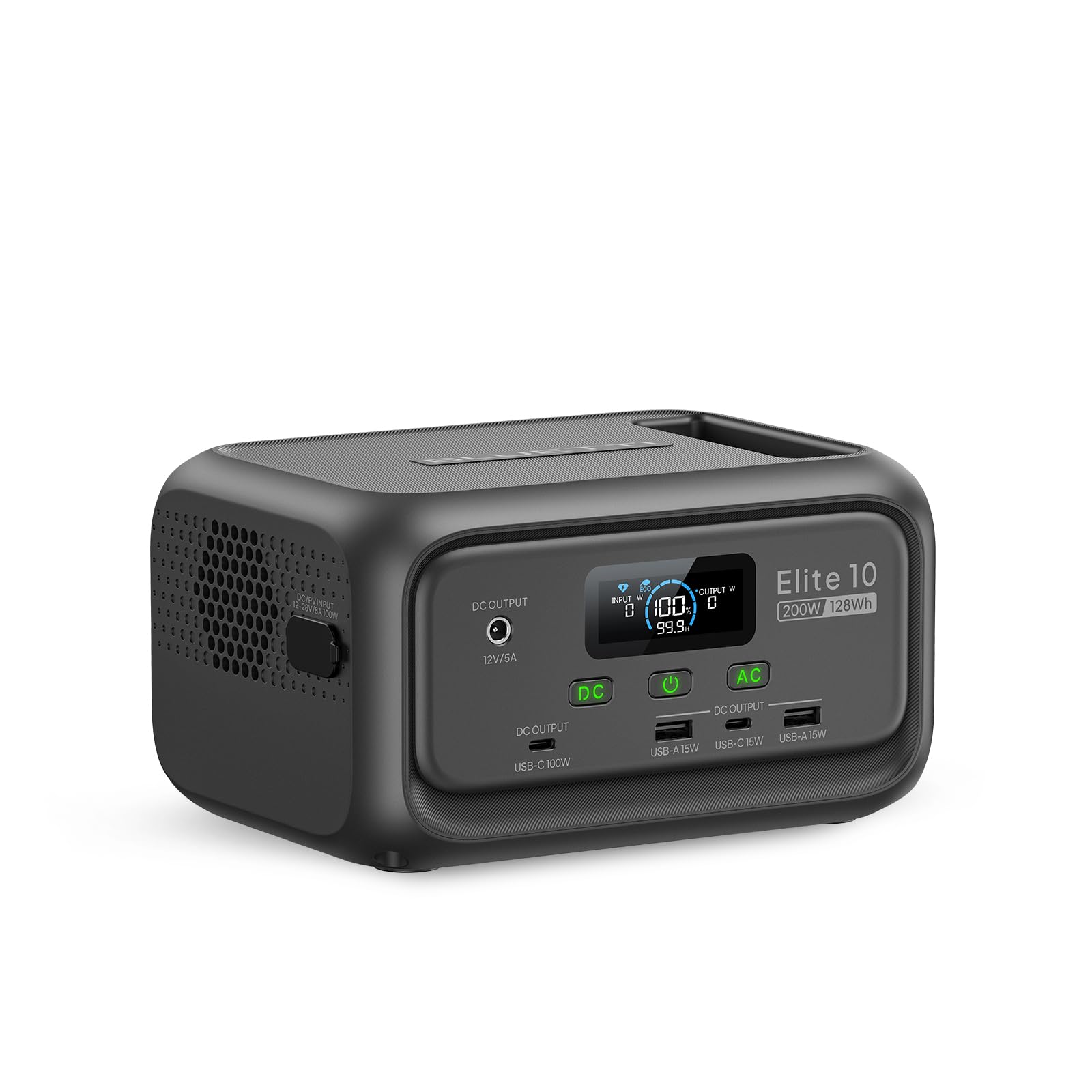 BLUETTI Elite 10 Mini Portable Power Station, 128Wh 200W Solar Generator | Fligh