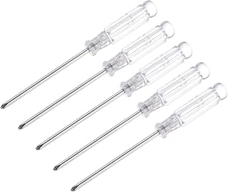 5pcs Mini Phillips Screwdriver 3mm Cross Head with Clear Handle for Small Appliances