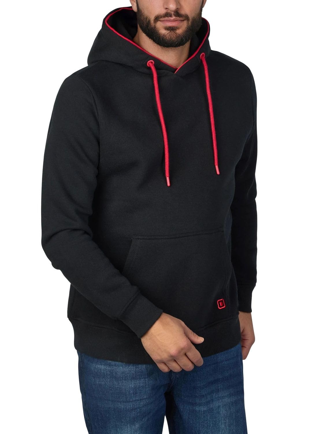 riverso RIVSandro Men's Regular Fit Hoodie Pullover Brown Red Blue Beige Black G