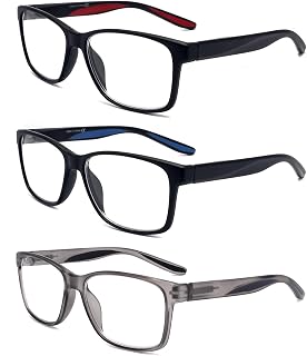 3 pack Blue Light Blocking Reading Glasses for Men