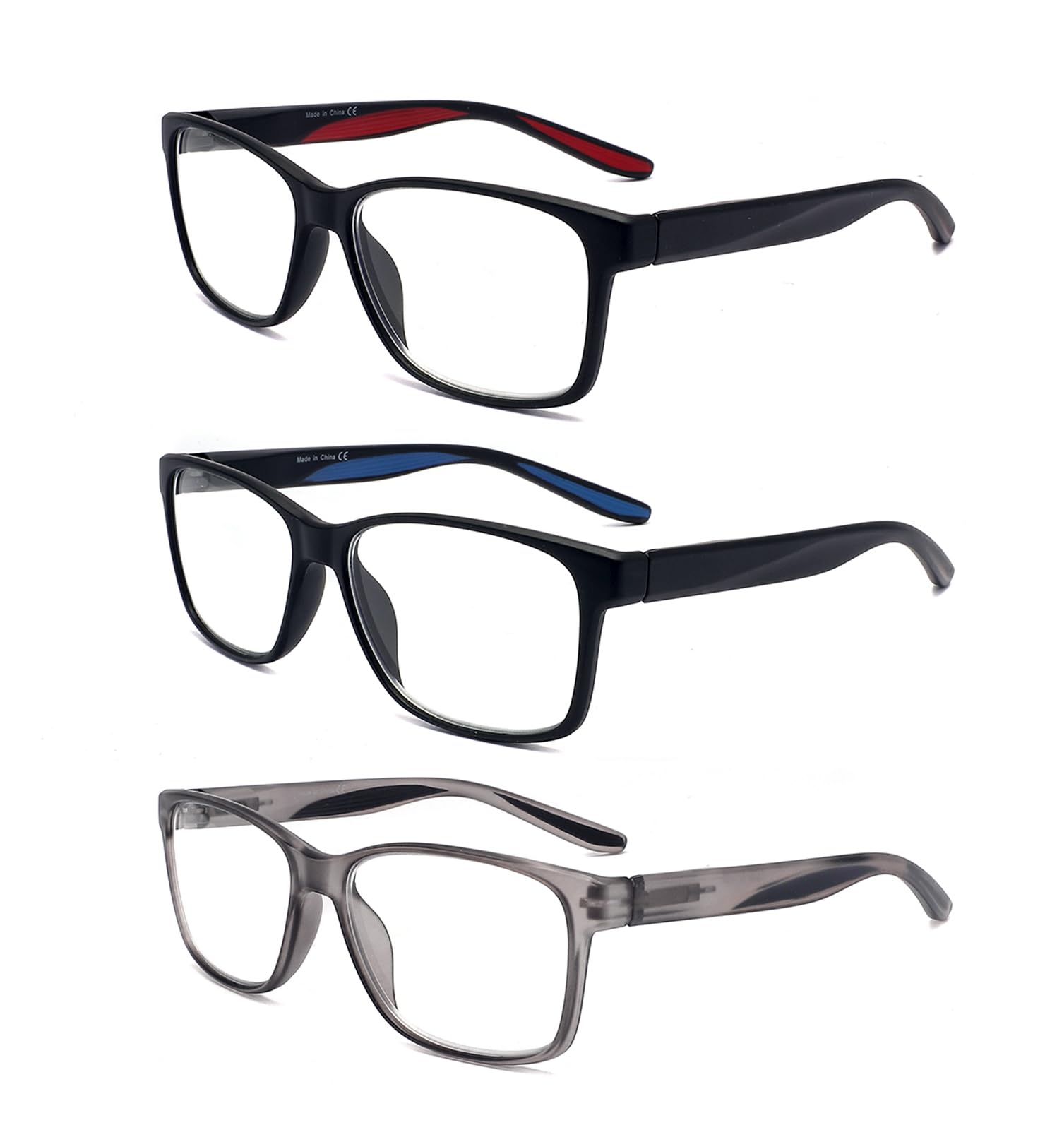3 pack Blue Light Blocking Reading Glasses for Men