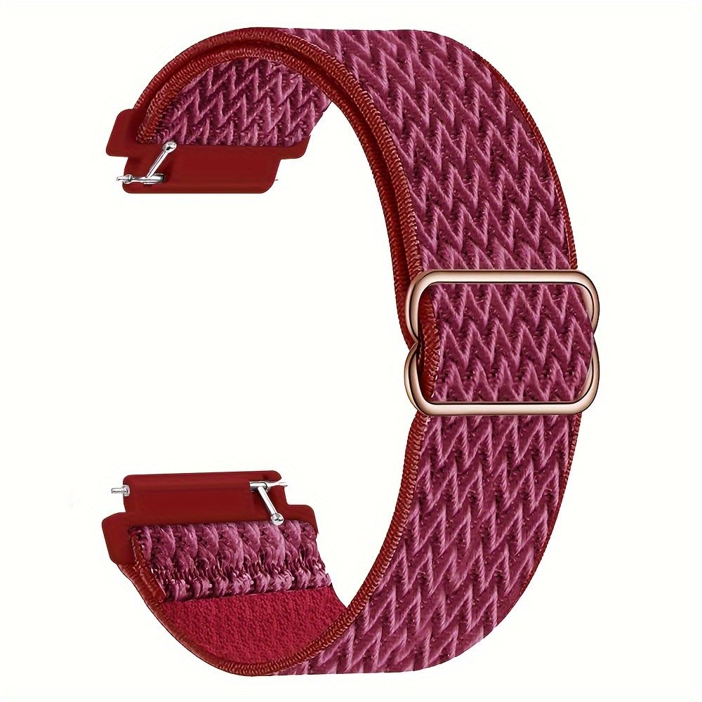 20mm 22mm Nylon Braided Elastic Watch Strap Quick Release Spring Bars Adjustable