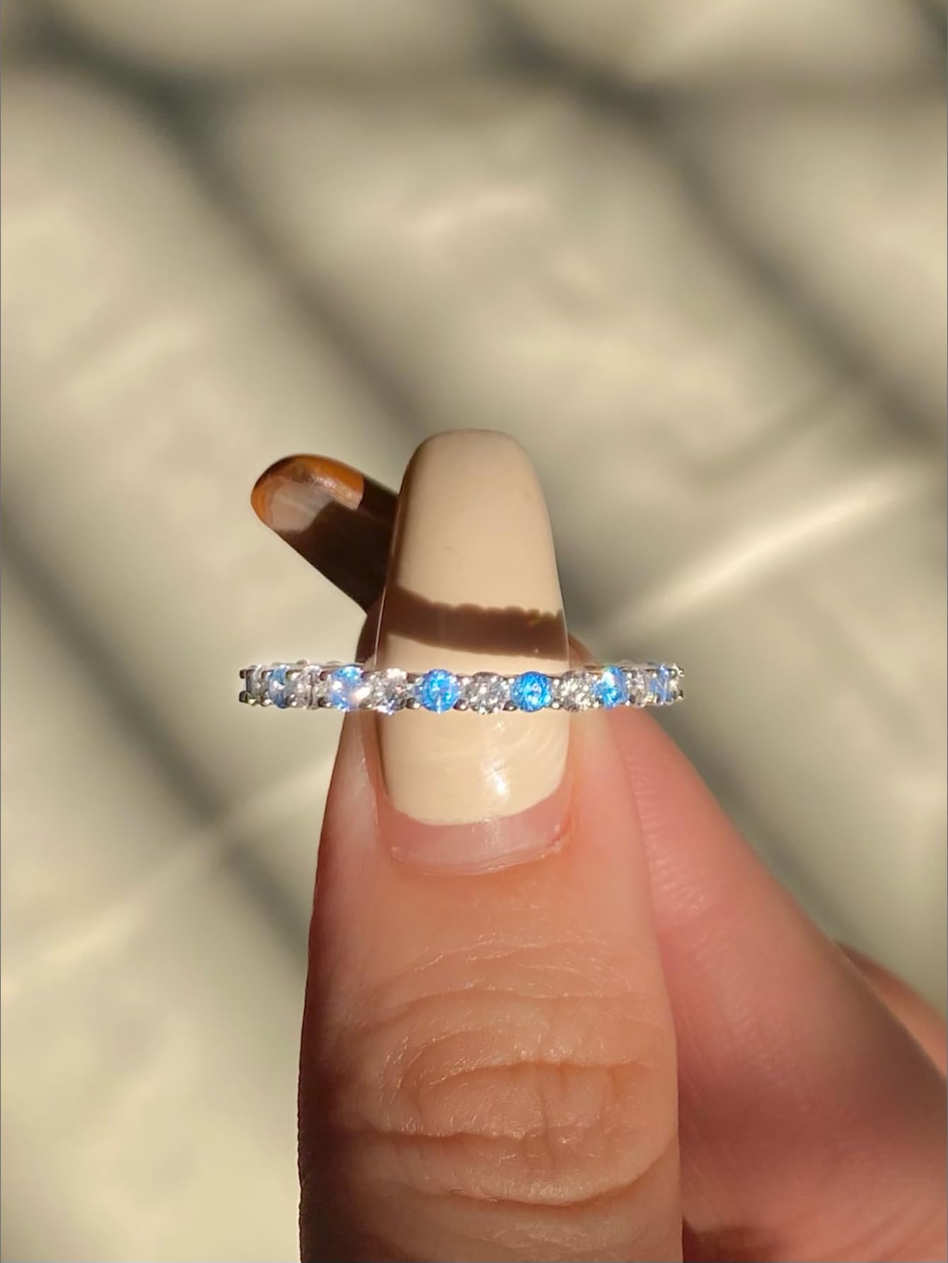 1pc 925 silver engagement ring white zircon shiny women silver engagement ring f