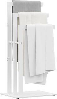OUTBROS 3 Tier Free Standing Towel Rack for Bathroom, White